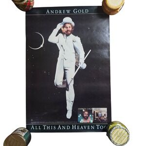 Andrew Gold All This and Heaven Too 1978 Promo Album Poster 18x26 Elektra‎